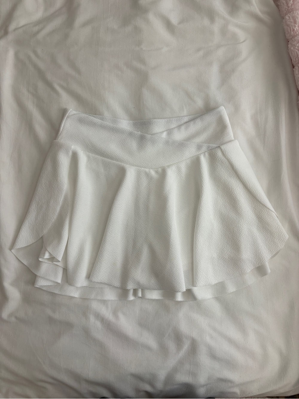 SHEIN White Flowy Crossover Waist Skort | Size Small